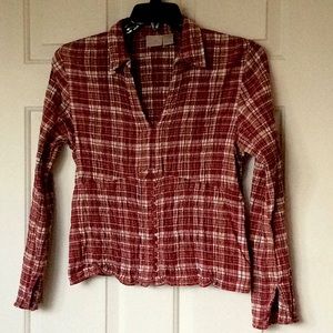 Fiorlini International M V-neck L/S Smocked Top